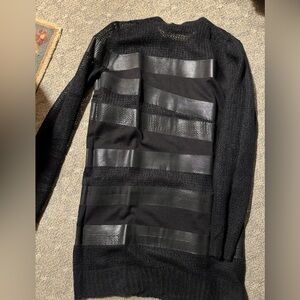 Marc Jacobs Black Sweater with Textured Stripes